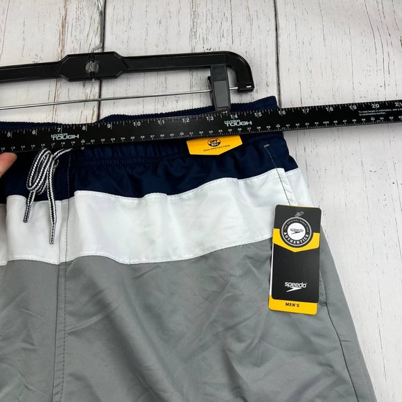 Speedo Large Comfort Stretch Sun Protection Shorts Pants Gray Men New - Picture 4 of 11